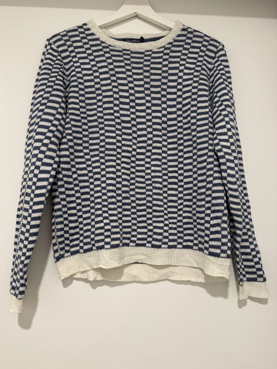 Pullover & Sweatshirts: Pullover Grand Voile blau-weiss Grösse 3 ca. eine M – Gebraucht aus Basel von pau_8zcp