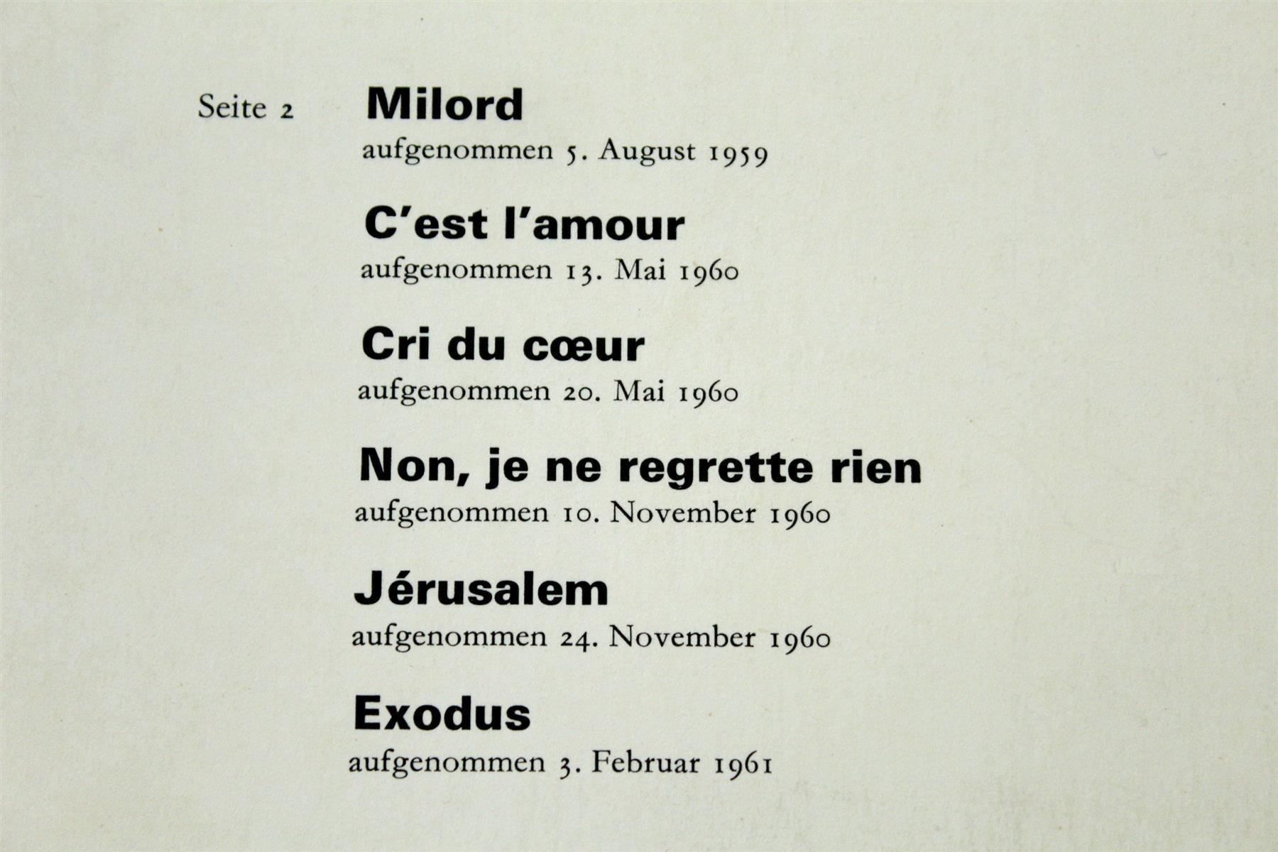 Cassettes audio: EDITH PIAF: Les Plus Grands Succès – D'occasion à Bern par kultiges 4