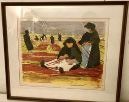 Kunstdruck E. Landolt nummeriert 28/200 gerahmt Zustand gut