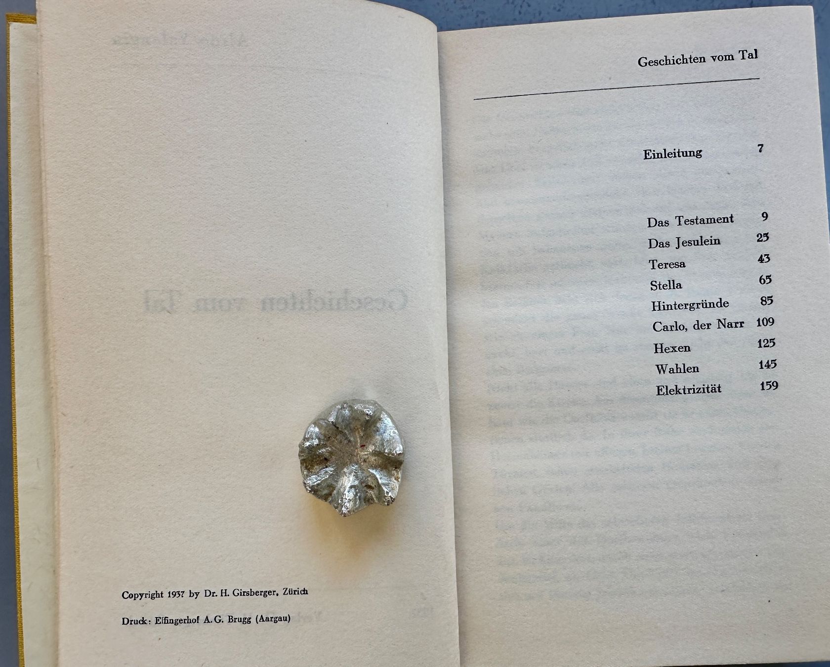 Libri: Aline Valangin: Geschichten vom Tal. 1937 – Usato da Zürich venduto da allp 2