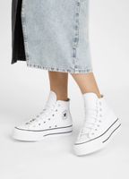 Converse Chuck TaylorAll Stars  Platform Leder Weiss Gr. 38