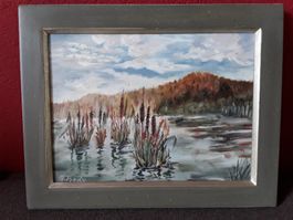 Oelbild - Uferlandschaft