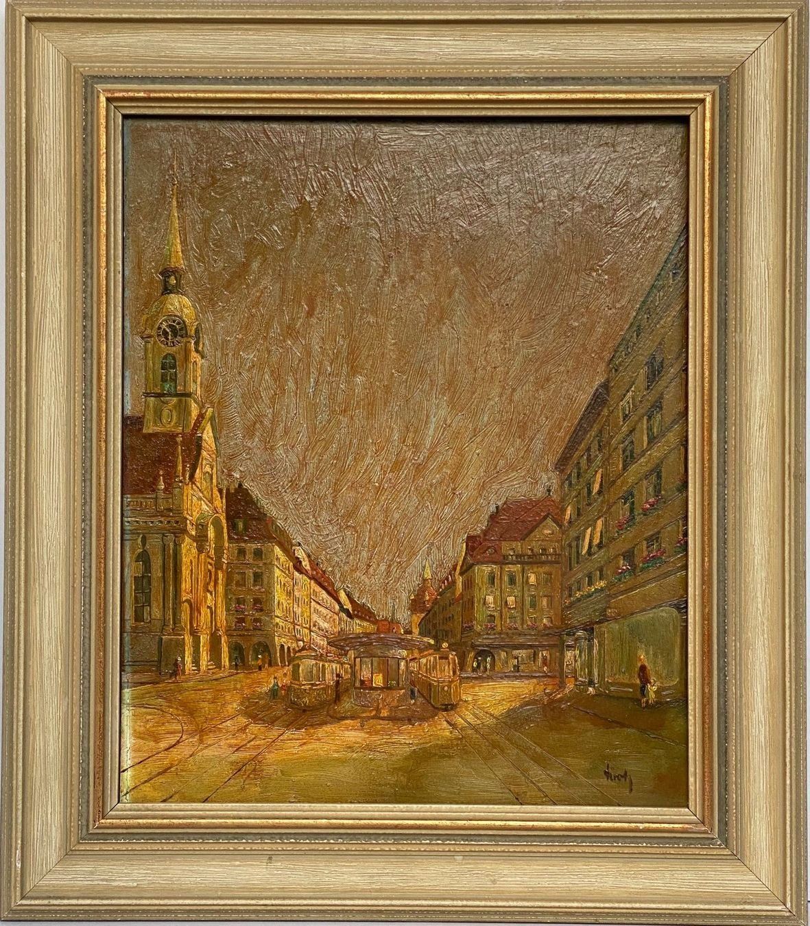 Dipinti: Berner Stadtszene Ölgemälde /Malkarton unl.signiert Pirot – Usato da Rheineck venduto da amity 8