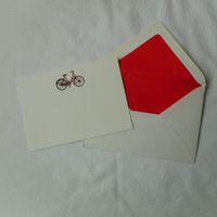 Vintage Karte & Couvert Fahrrad