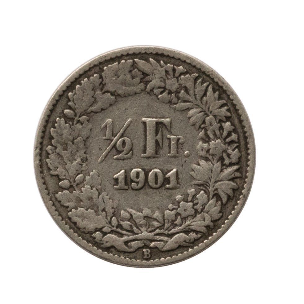 Tutti le monete: 1/2 Franken 1901 Silber – Usato da Rotkreuz venduto da Swiss-Coins