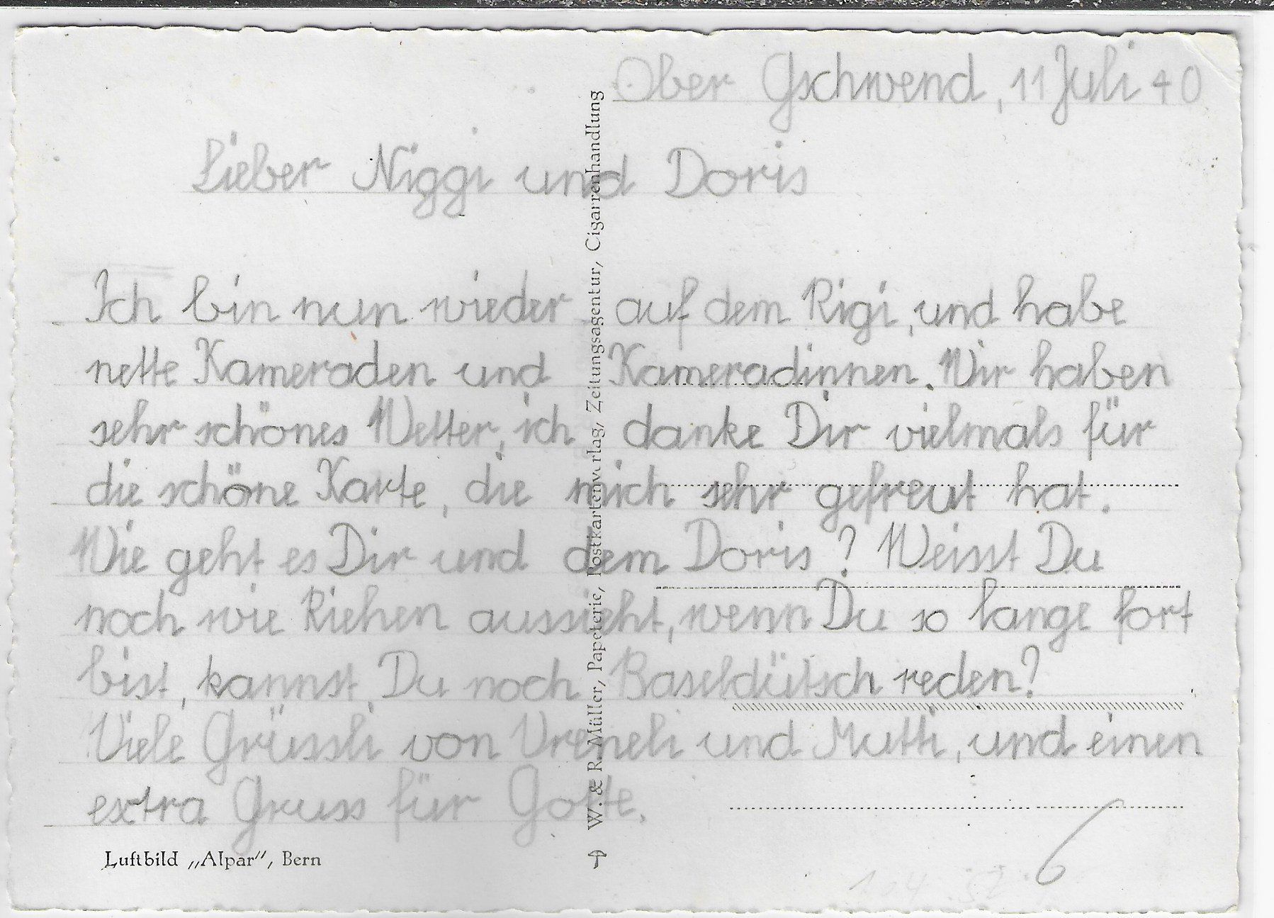 Cartoline postali: Flugaufnahme von Gersau – Usato da Ettingen venduto da Kartenplanet 1