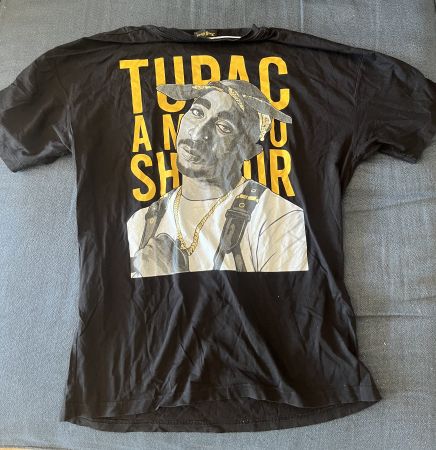 Tupac Shakur T-Shirt Schwarz Gr. L, Hip Hop, Rap