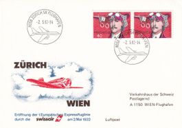 50 Jahre Express-Linie Swissair Zürich - Wien 1982