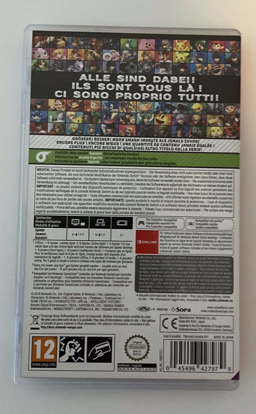 Nintendo Giochi: Super Smash Bros Ultimate Switch – Usato da Wettingen venduto da __mj81 1