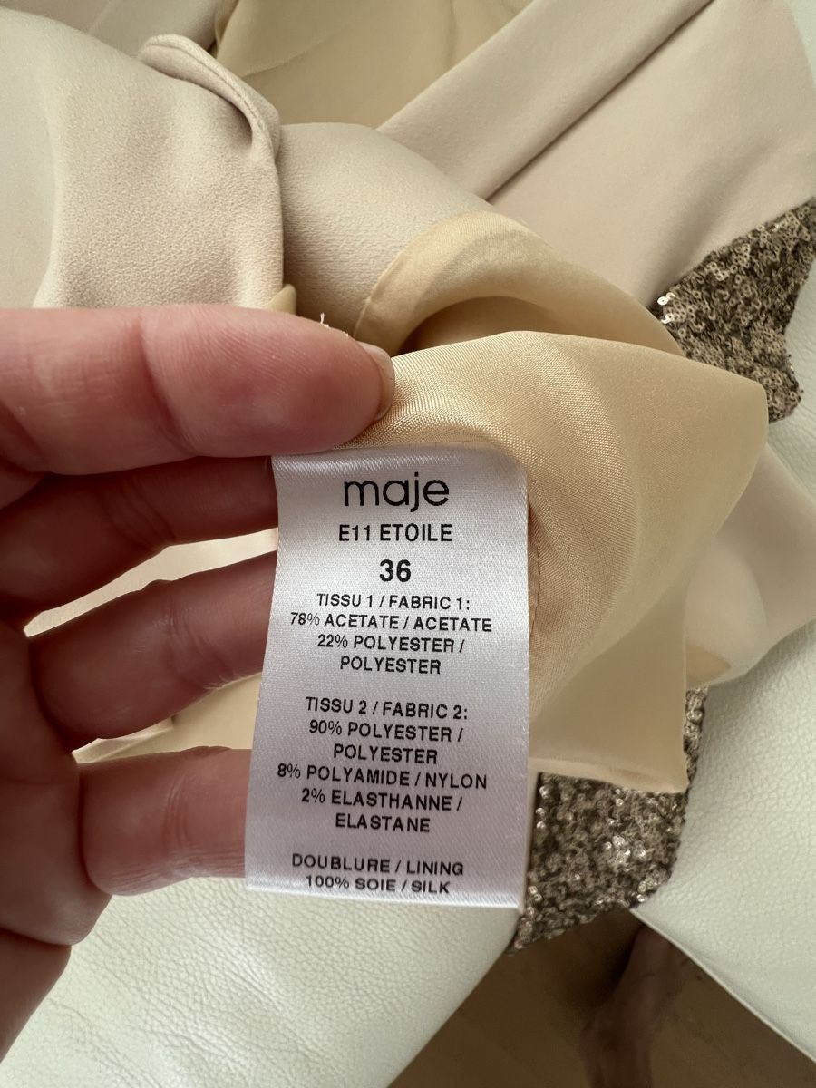 Maje Giacche: Maje Sequin Sleeve Blazer - Size 36 - Never Worn – Nuovo (secondo la descrizione) da Pully venduto da opa_k78q 3
