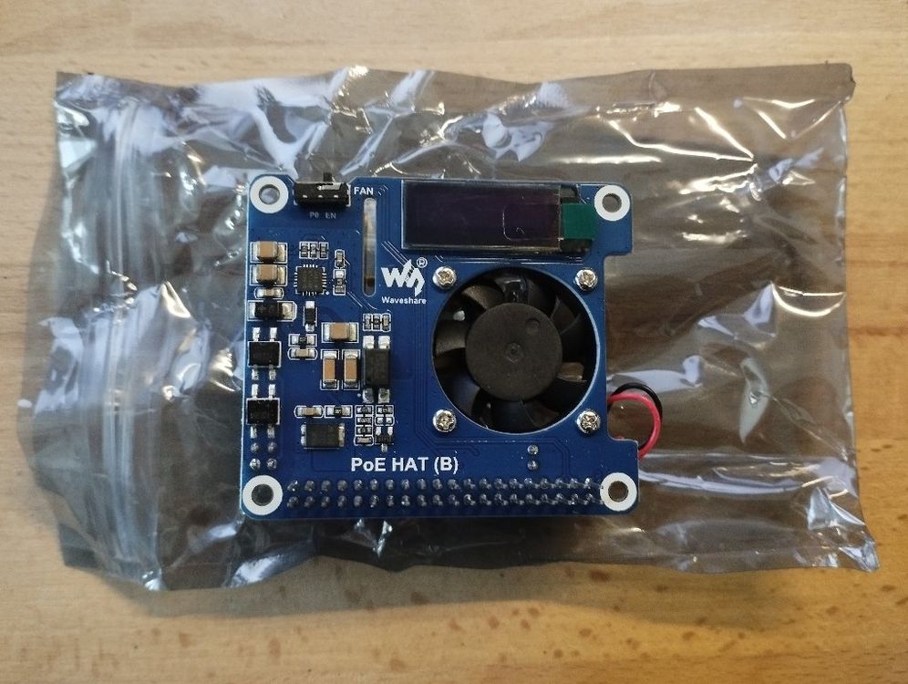 Raspberry Pi PoE HAT mit Display und Kühler für Pi 3+ / 4 (Neu und ...