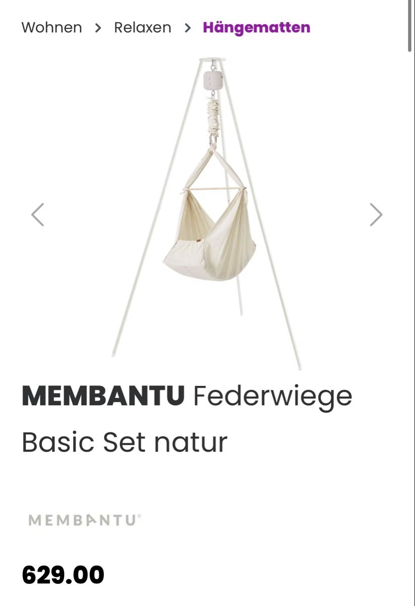 Amache: MEMBANTU Federwiege Basic Set natur – Nuovo (secondo la descrizione) da Jona venduto da emily0504_k 1