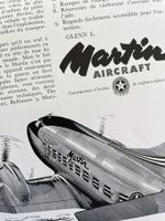 Martin Flugzeuge - 2 alte Werbungen /Anciennes réclames 1947