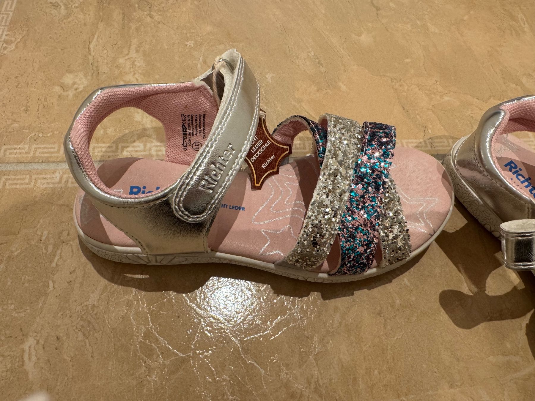 Scarpe per ragazze: Richter neue Glitzer Sandalen, 31 – Nuovo e nell'imballaggio originale da Klingnau venduto da Markus14 1