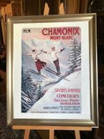 Affiche Chamonix-Mont-blanc PLM encadrée