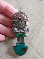Tumi Traum Anhänger/ Brosche zugleich 925 Silber antik