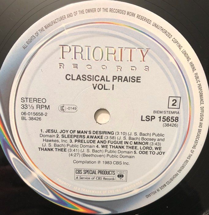 Dischi in vinile: Classical Praise – Vol. 1 (LP) – Usato da Grüningen venduto da azulrojo 3
