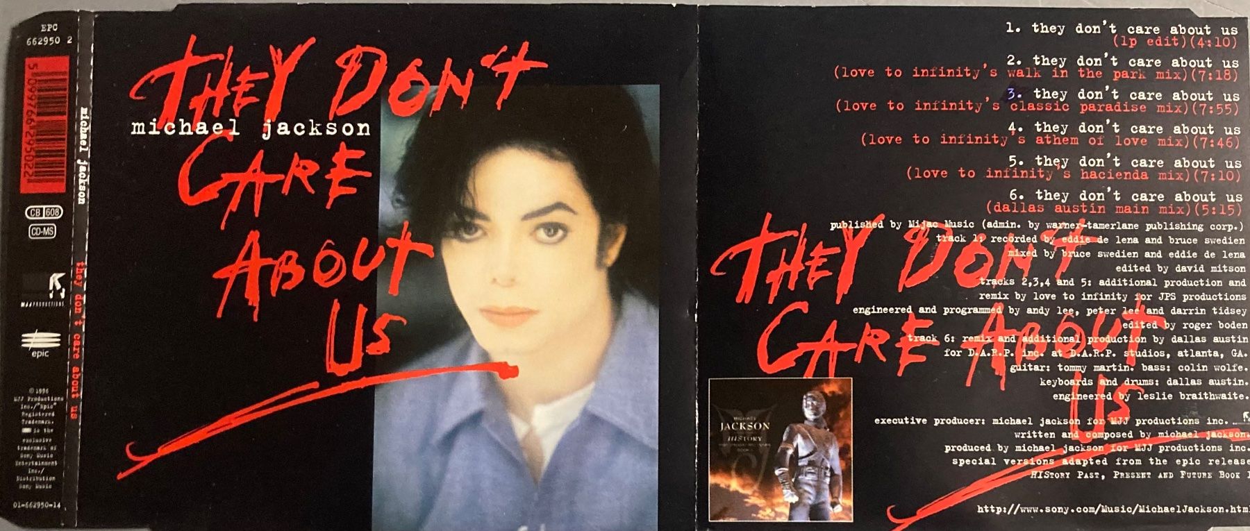 CDs: MICHAEL JACKSON - THEY DON'T CARE ABOUT US – D'occasion à Poliez-Pittet par Newtown-Records