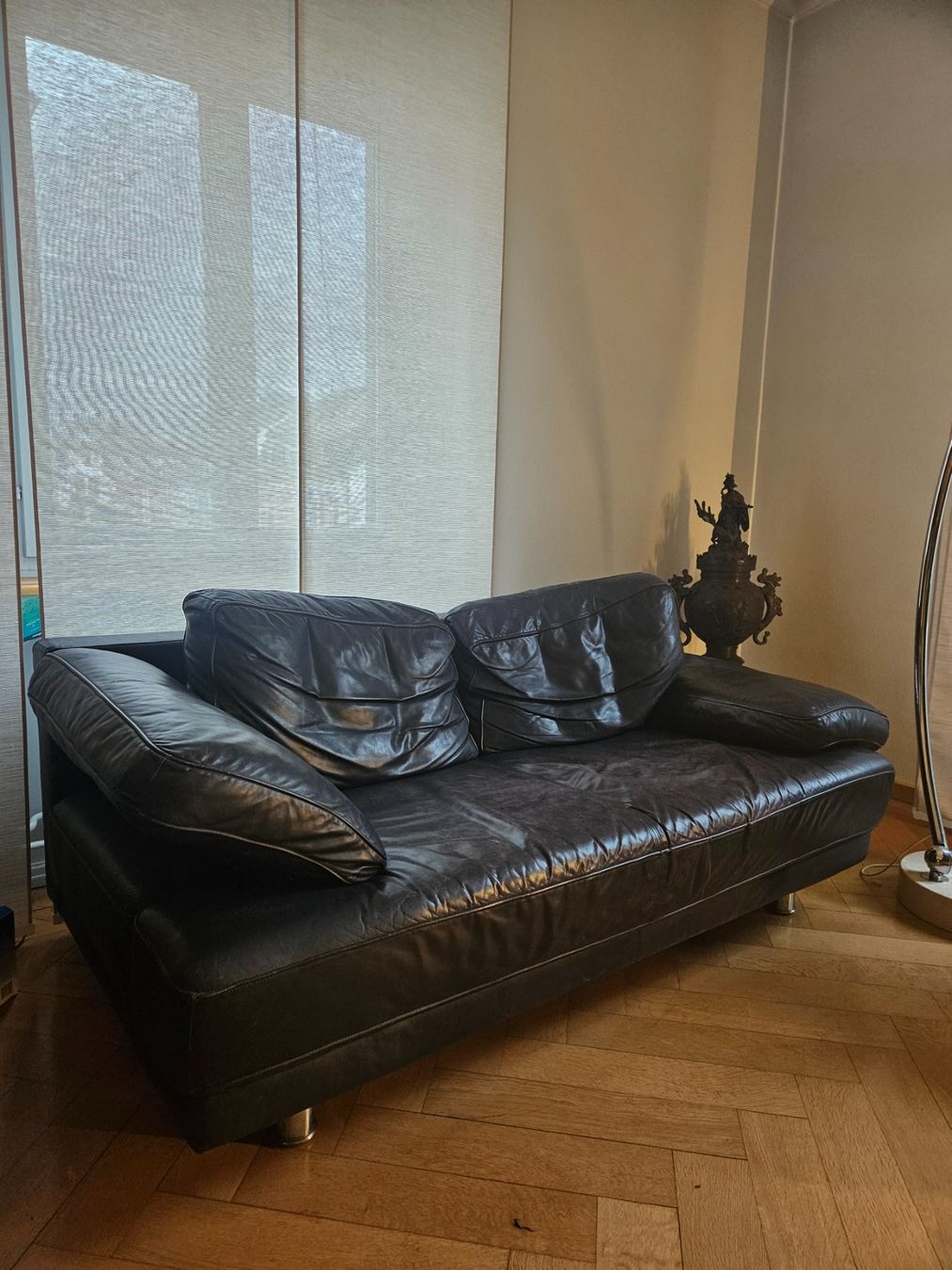 Divani: Ledersofa schwarz – Usato da Oberwil BL venduto da Cla_Hu 1