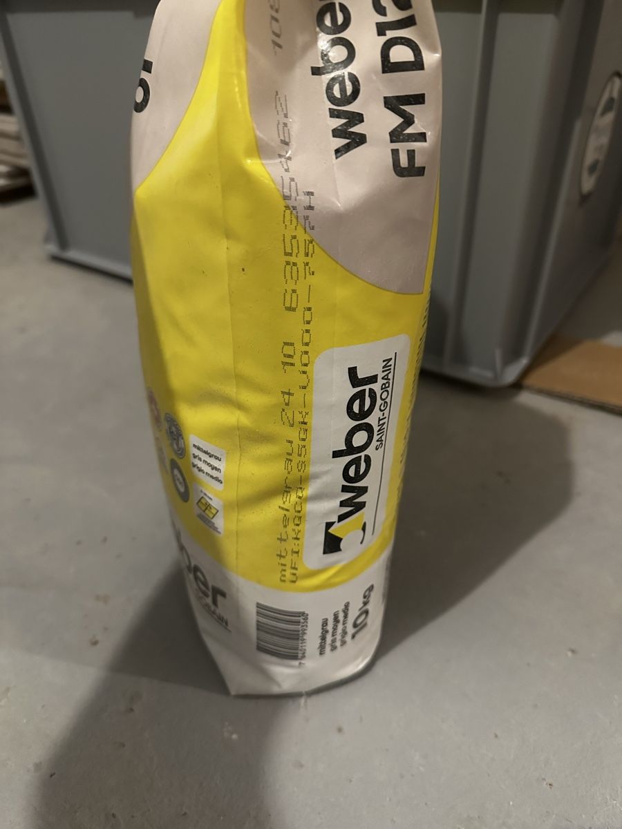 Materiale di riempimento: Weber FM D125 Breitfugenmörtel - 3 Säcke – Nuovo e nell'imballaggio originale da Bassersdorf venduto da MartinWeber 1