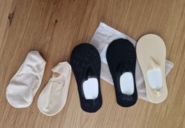 Fusslingssöckli, Sneakersocken, schwarz/hautfarben, Gr. 38