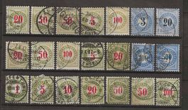 TAX01 - Lot timbre taxe (chiffre) obl.