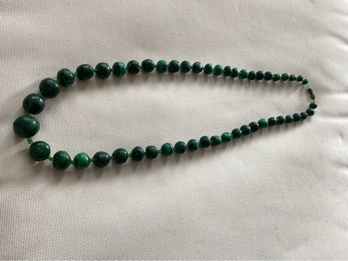 Catenine: Klassische Malachit Halskette,  Vintage – Usato da Minusio venduto da scotch111 1