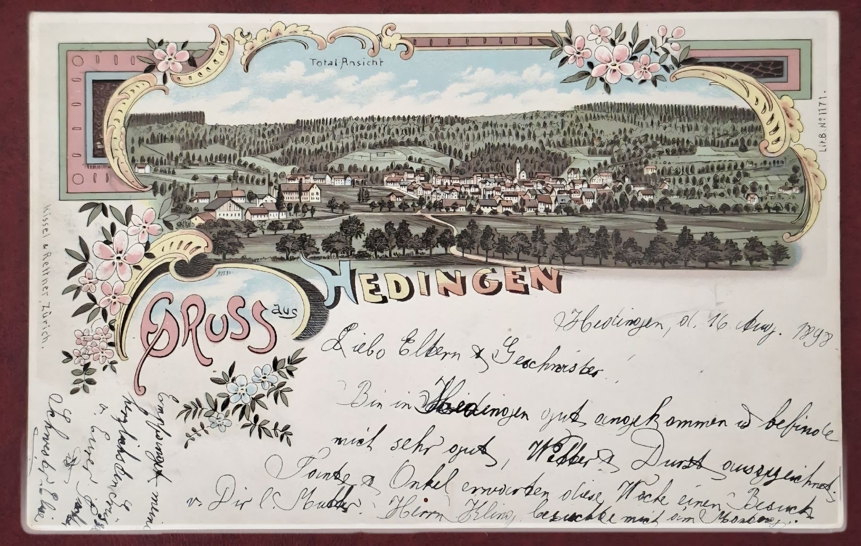 Ansichtskarten: Gruss aus Hedingen – Gebraucht aus Affoltern am Albis von Ab_1.-