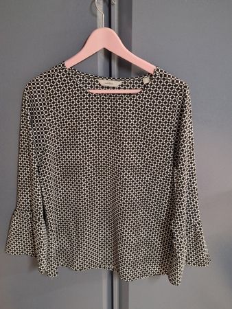 Damen Bluse Comma schwarz weiss gemustert neuwertig
