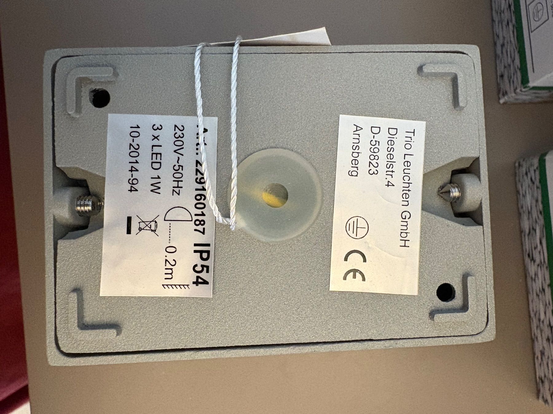 Lampade: 2 Aussenleuchte Wandleuchte Outdoor Tiber Hellgrau – Nuovo e nell'imballaggio originale da Zürich venduto da BeLene 2