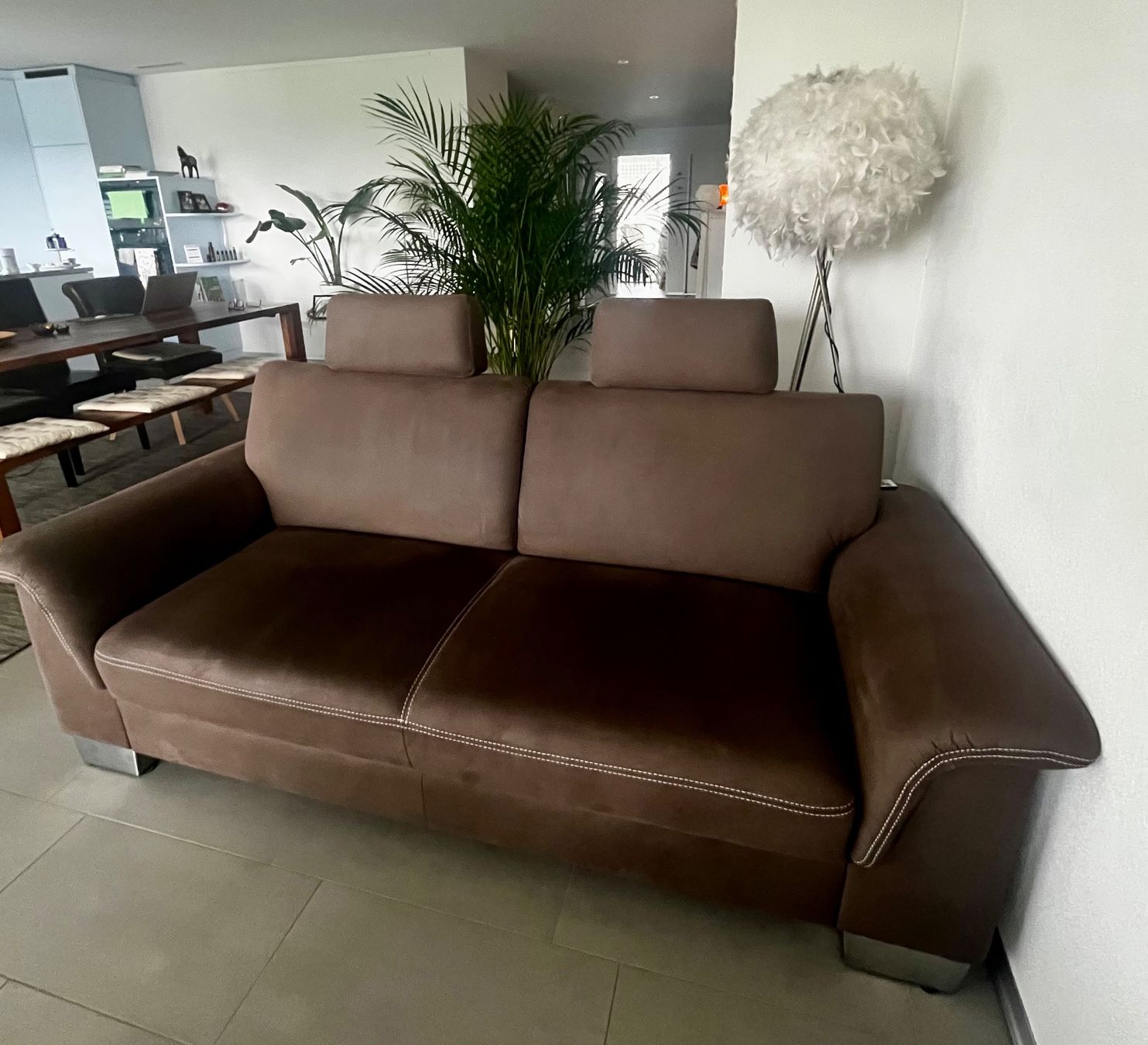 Sofas: 2er Sofa aus braunem Nubuk – Neu (gemäss Beschreibung) aus Muri von Auftriebskraft 2