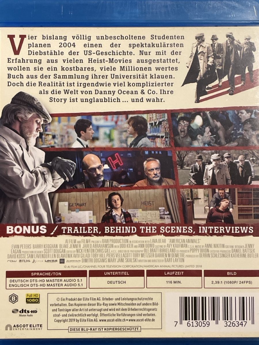 Tutti i DVDs: American Animals (2018) – Nuovo (secondo la descrizione) da Waldenburg venduto da Gonzo8 1