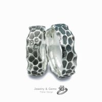 Struktur Ring aus Silber 925 von Goldschmiedin