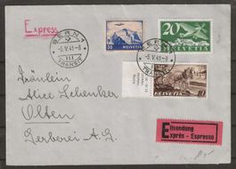 1941 : Flugpost Brief mit Nr. F4y : KP 110.--