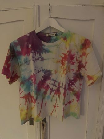 Rework Tie-Dye T-Shirt Gr. S Batik Fruit of the Loom 100% BW