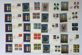 80 enveloppes Premier Jour (FDC) Suisse – Année 1982