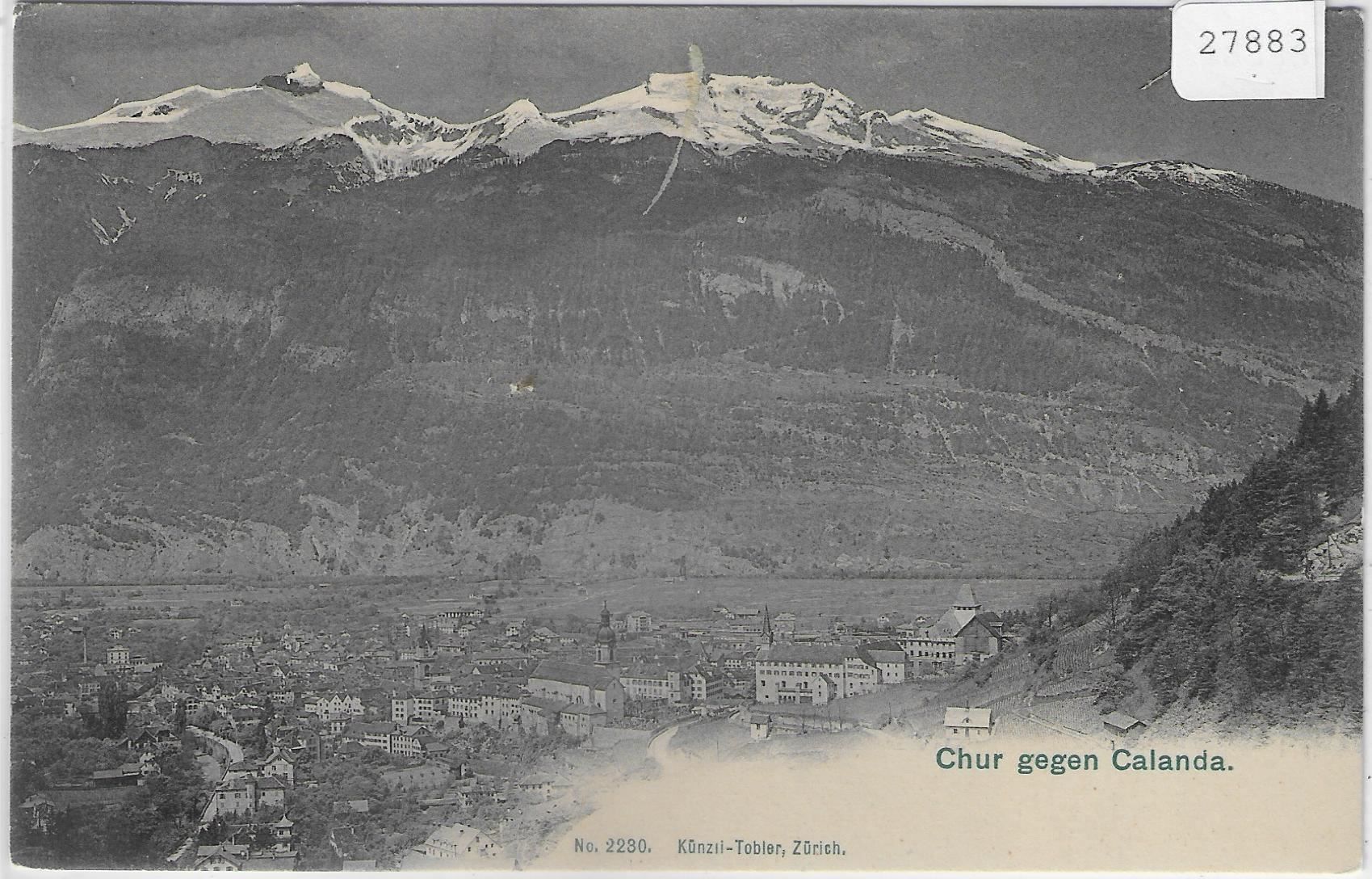 Cartoline postali: Chur gegen Calanda – Usato da Ettingen venduto da Kartenplanet