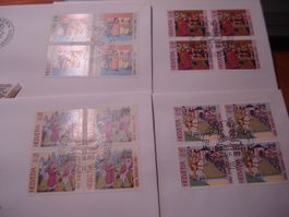 Pro Patria 1989, FDC Satz + 4erblocks, Mittelalter