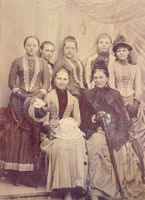 Original Ferrotypie Tintype um 1880 Gruppenportrait