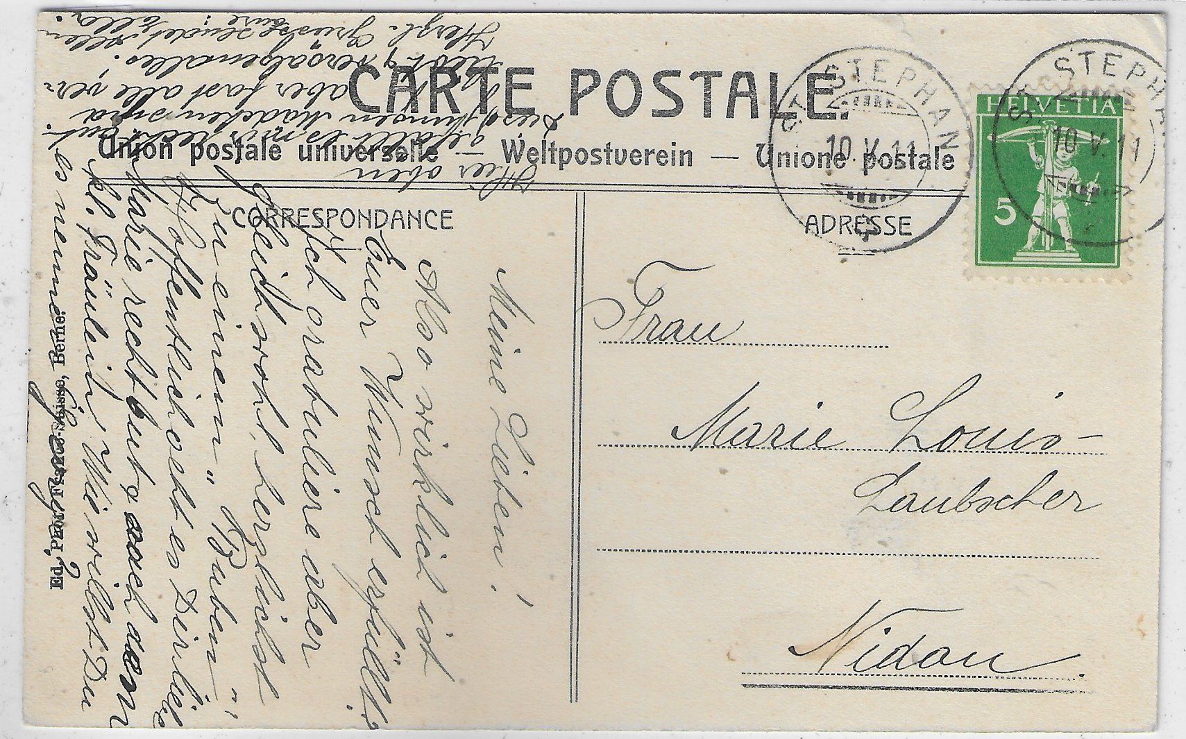 Cartoline postali: St. Stephan - Generalansicht – Usato da Ettingen venduto da Kartenplanet 1