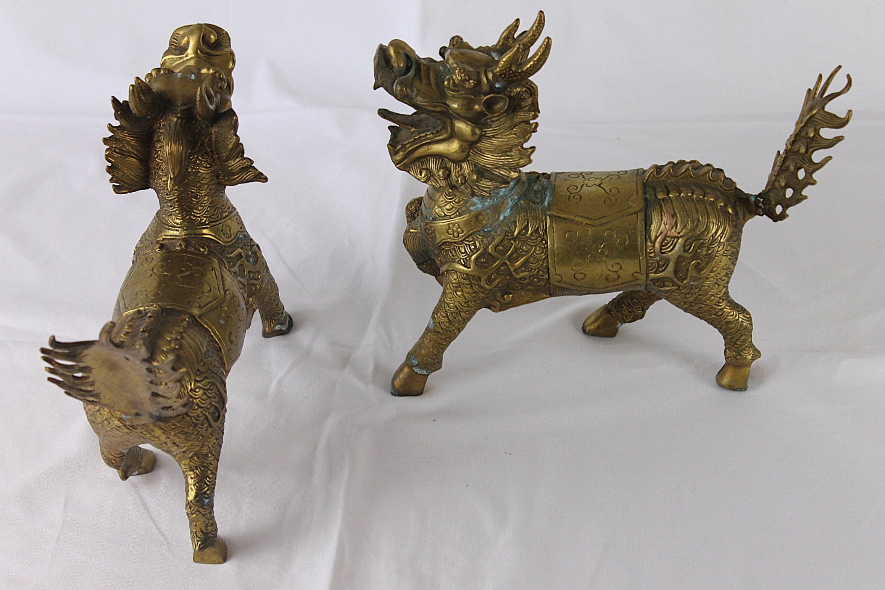 Sculture & Statue: Qilin Paar aus Messing – Usato da Reinach BL venduto da bk_brockireinach