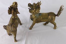 Qilin Paar aus Messing