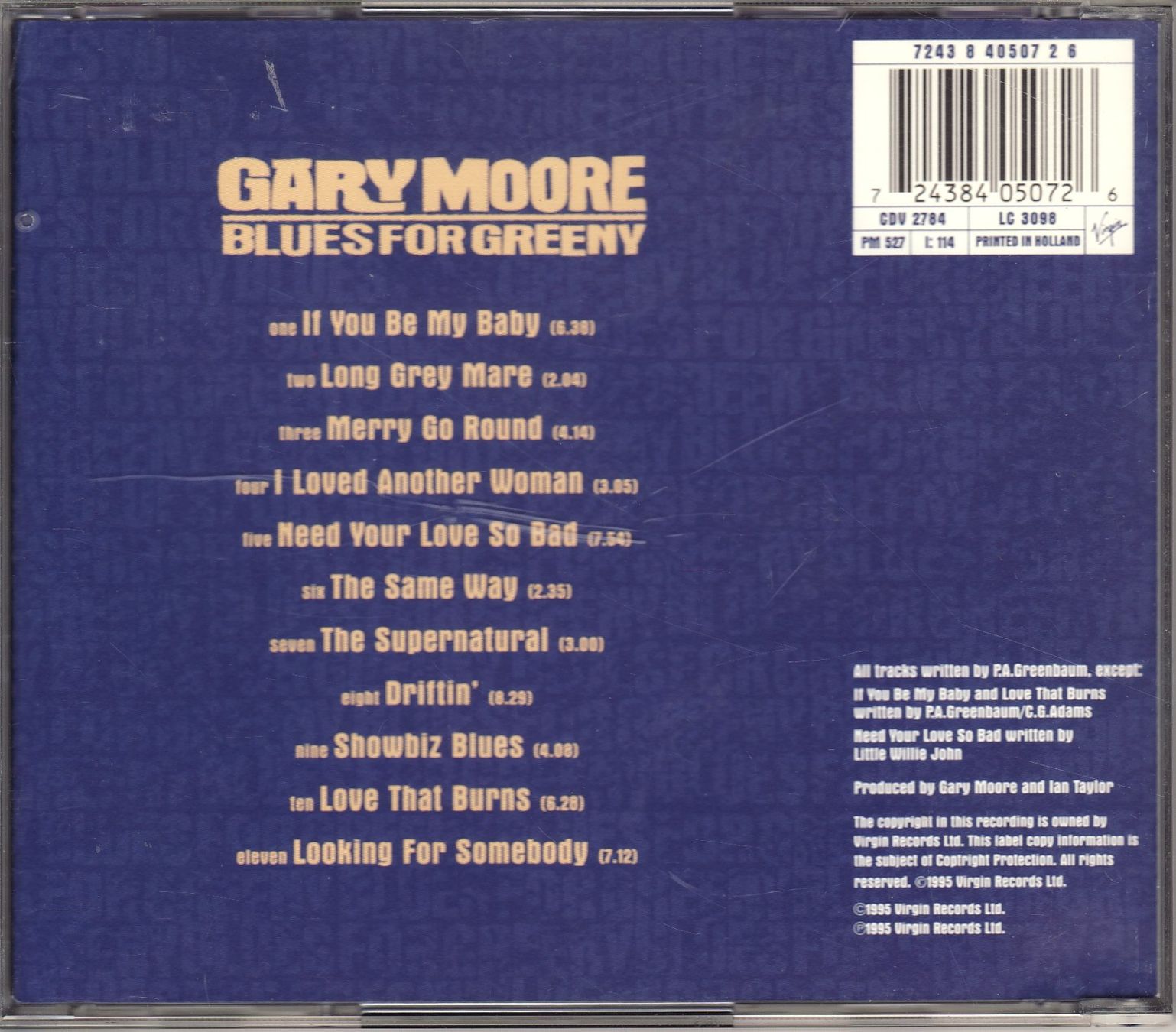 CD: Gary Moore – Blues For Greeny – Nuovo (secondo la descrizione) da Boussens venduto da catfood01 1