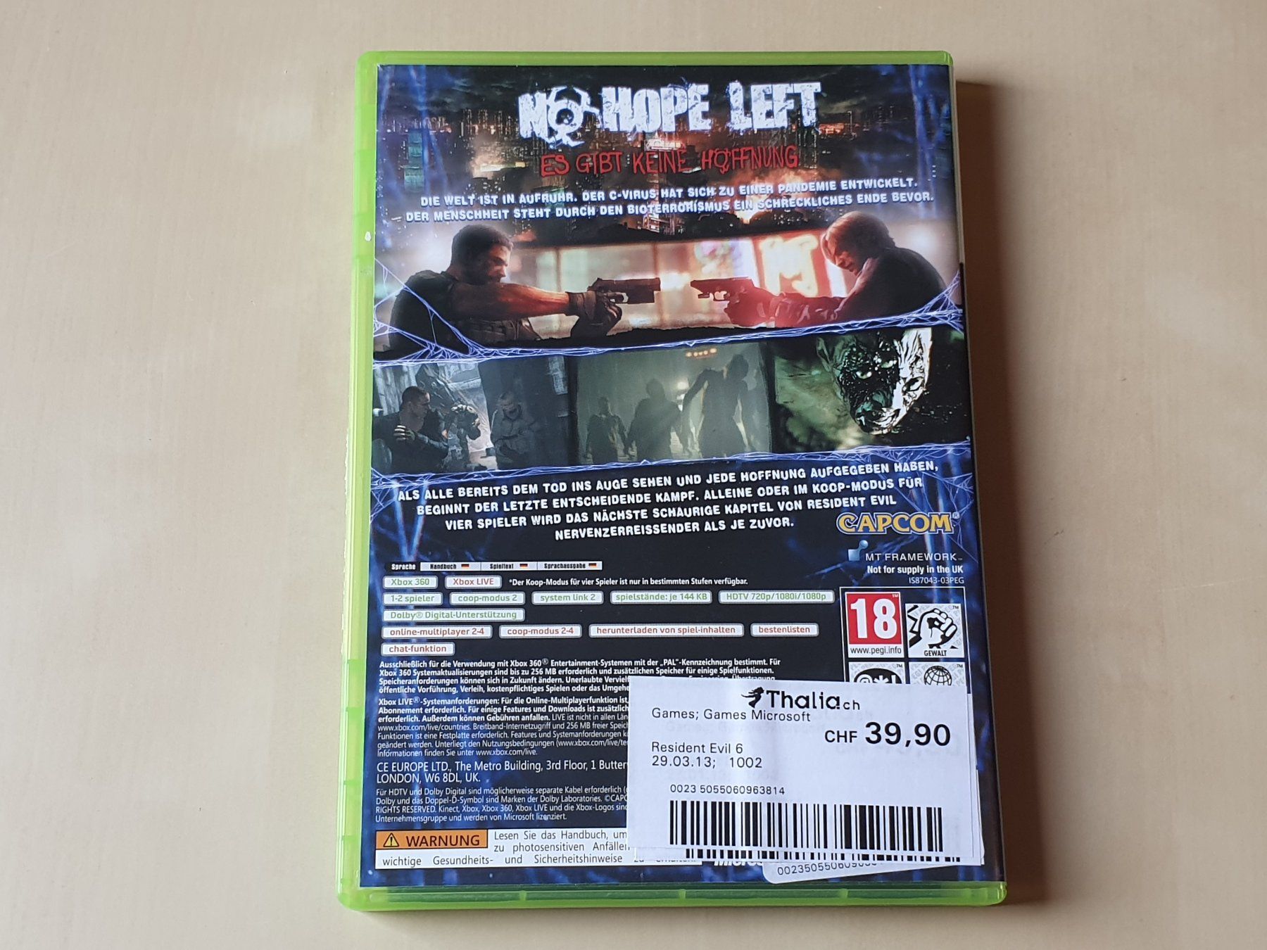 Microsoft Giochi: Resident Evil 6 – Usato da Stansstad venduto da collectorsshop 1