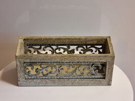 Vintage-Holzbox, Deko-Organizer, 20×8×8 cm