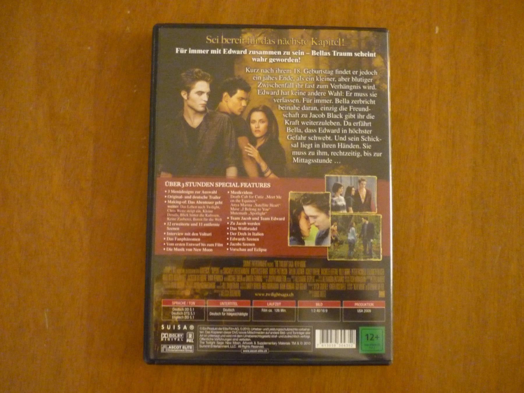 Tutti i DVDs: New Moon - Bis(s) zur Mittagsstunde – Usato da Erstfeld venduto da Mario_boe0 2