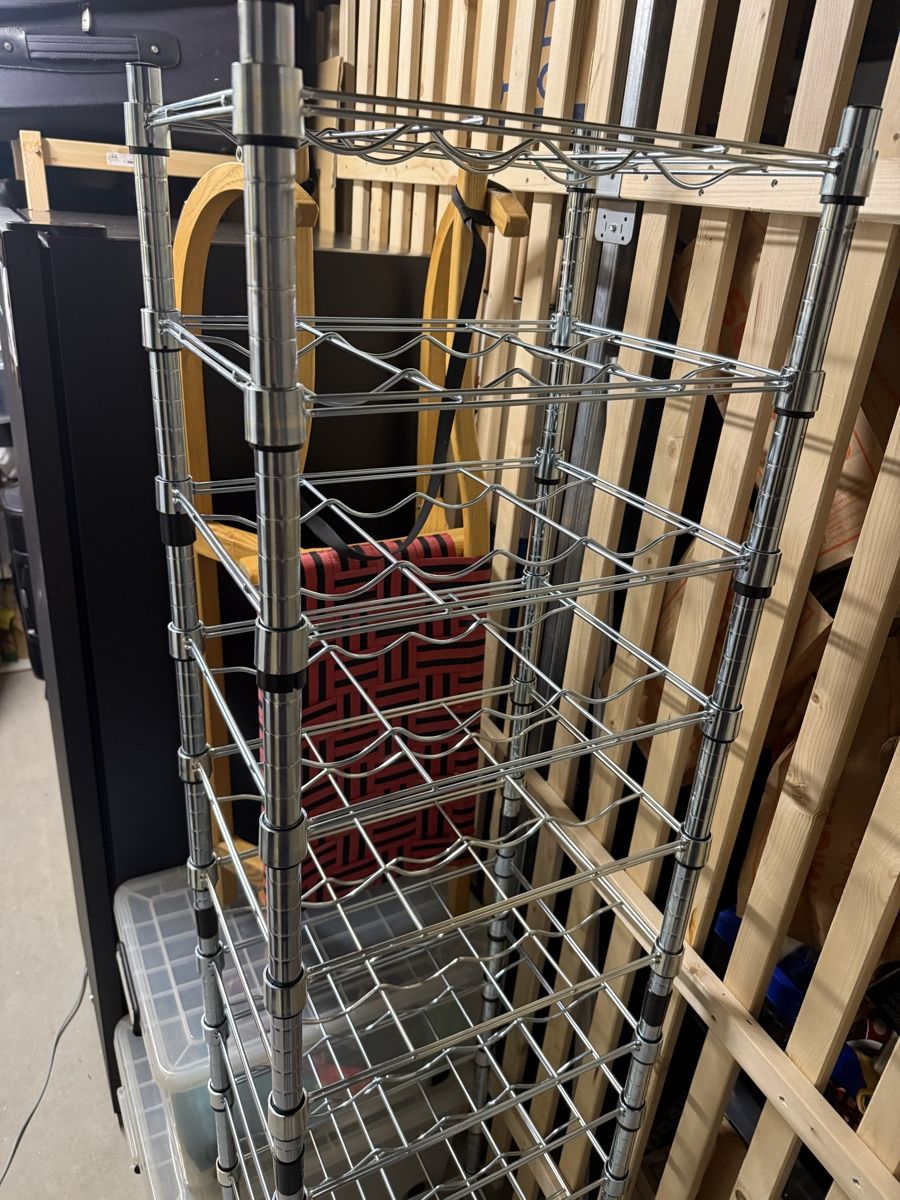 Scaffali: Wine Rack Chrome Metal Ikea Omar 12x4 Bottle – Usato da Bern venduto da koogy