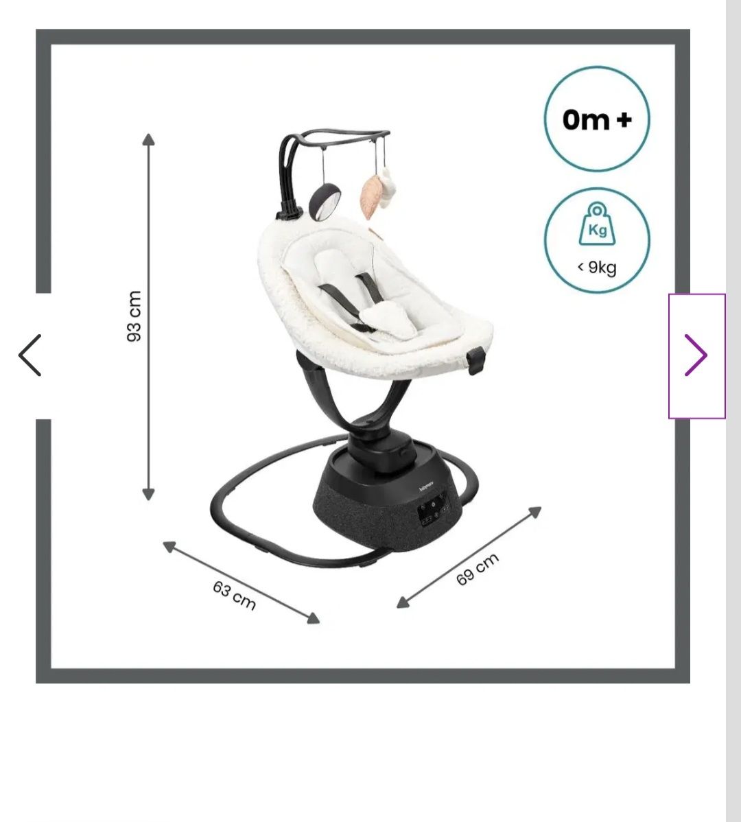 Babymoov Sdraiette & Sdraiette a dondolo: Wippe Babymoov Swoon - Elektrisch – Usato da Wallisellen venduto da nikkig. 1