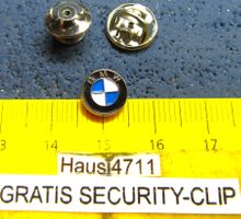BMW LOGO AUTO PIN WINZIG-KLEIN-FEIN mit SECURITY-CLIP GEPRÄG