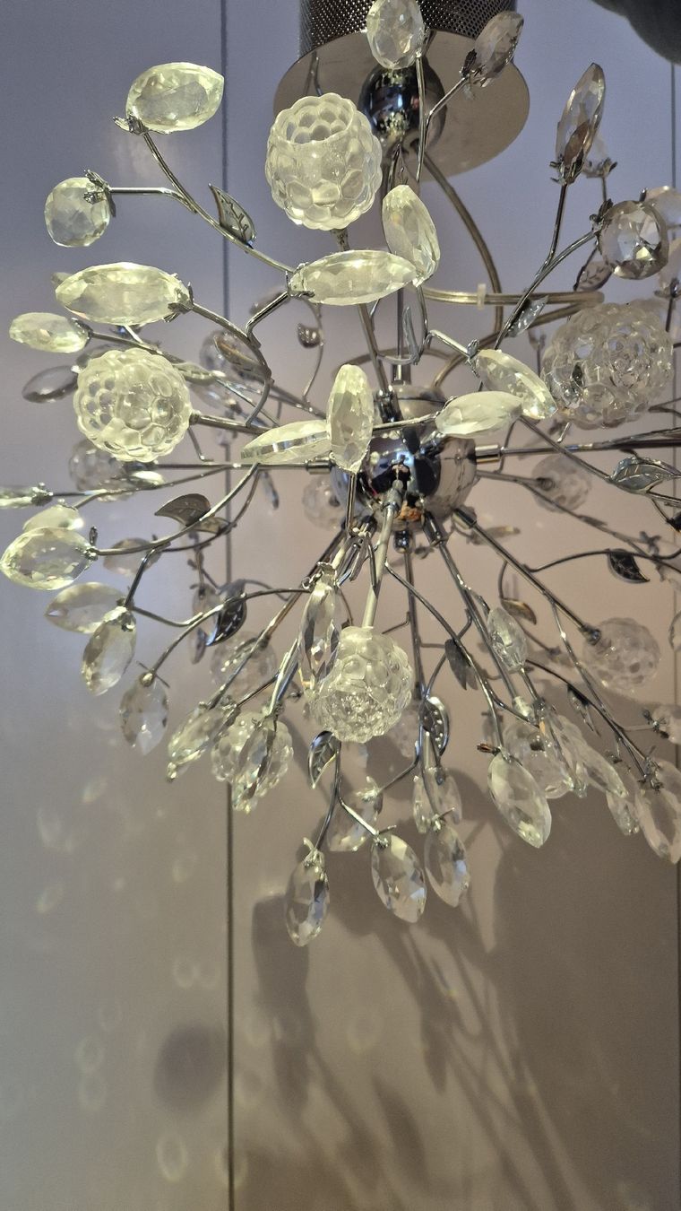 Kronleuchter & Deckenlampen: Kronleuchter, Ornamente aus Glas, ca 60cm Durchmesser – Gebraucht aus Wädenswil von frandzrh 3